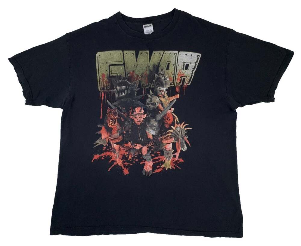 Vintage 2006 Gwar Beyond Hell Tour T Shirt Mens XL Anvil Black Metal Band